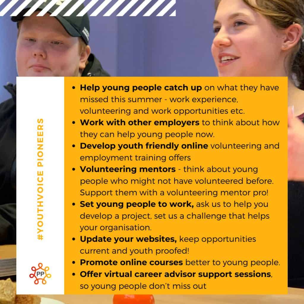 Assist young people with career guidance, volunteering, and online courses for youth empowerment.