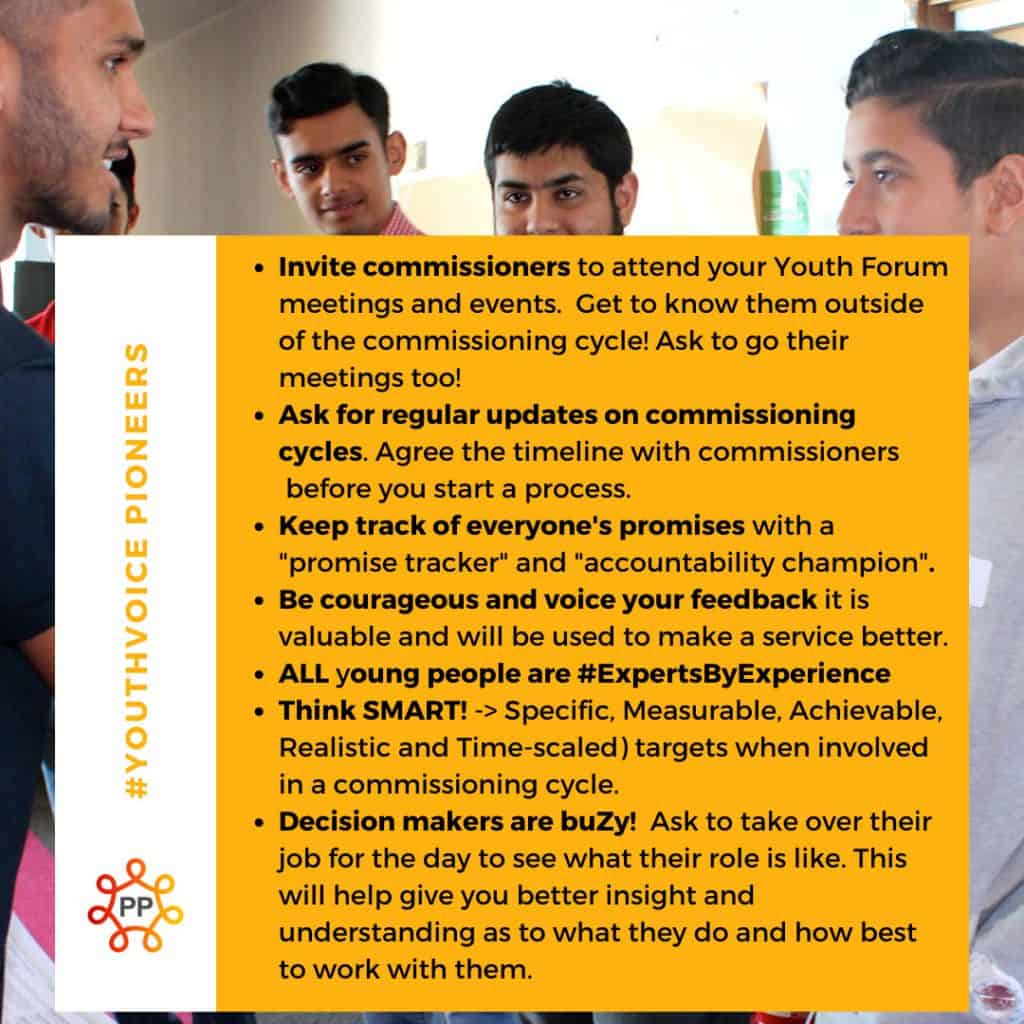 Group of young people discussing youth participation at a workshop.