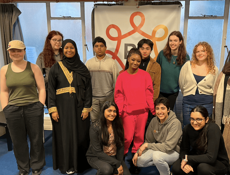 Diverse group of young people at Participation People event.