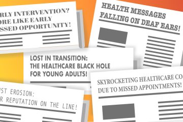 Young adults facing healthcare issues like early intervention and communication barriers.